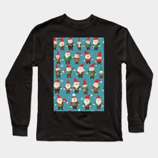 Christmas Seamless Pattern, Christmas Gnomes #11 Long Sleeve T-Shirt